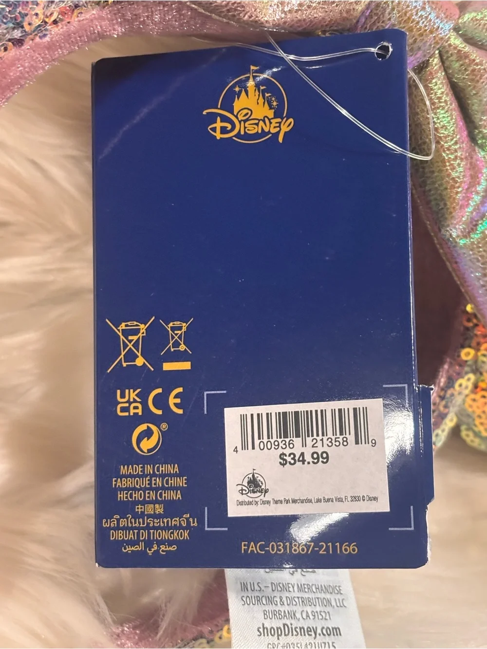 New Disney World 50th Anniversary Celebration Minnie Ears Iridescent Headband